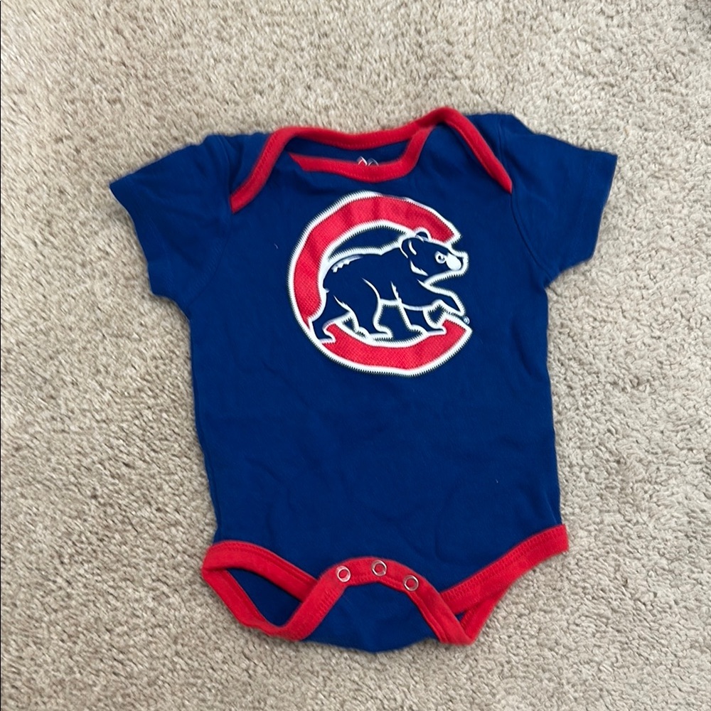 Blue Baby Onesie with Bear Logo